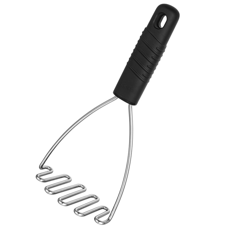 Beneno Stainless Steel Wire Potato Masher, Heavy Duty Sturdy Easy Grip Masher Kitchen Tools with Non-Slip Soft Rubber Handle, Effortless Mashing Tool for Potatoes, Avocados, Dishwasher Safe, Rustproof