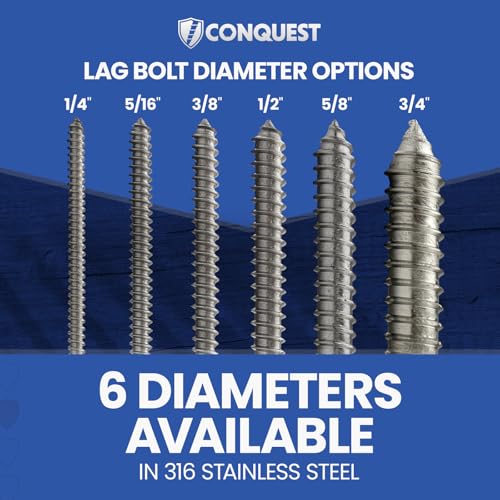 Conquest Lag Bolts 3/8" x 1-1/2" 3/8"-7 x 1-1/2" 25