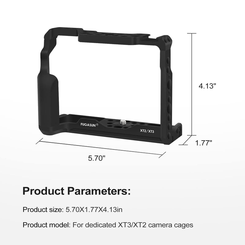 XT2 XT3 Camera Cage, Premium Closed Security XT2 XT3 Camera Cage for Fuji X-T2 X-T3 Camera