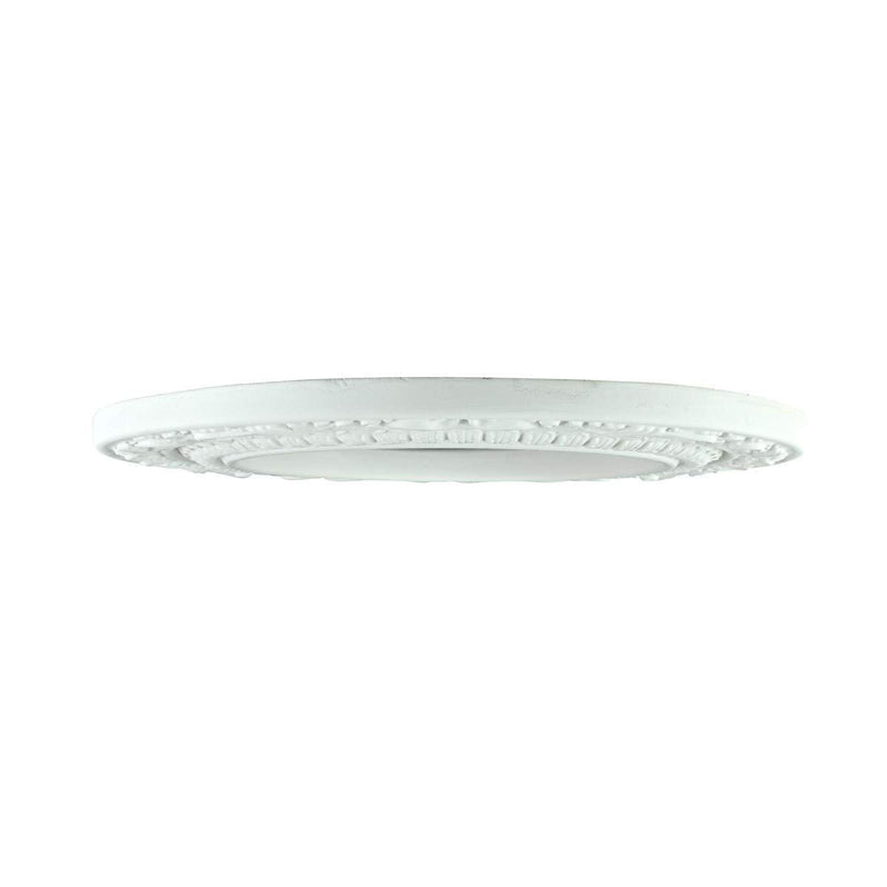 Renovators Supply Manufacturing Recessed Lighting Trim 10 in. Wide White Polyurethane Ornate Recessed Ceiling Light Trims Pack of 3 White - Rosette