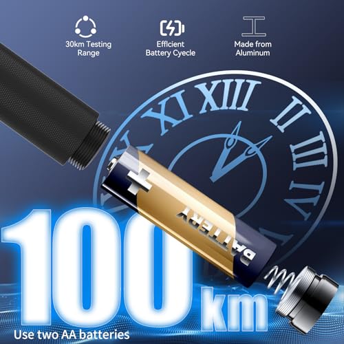 Visual Fault Locator 100KM - VFL Fiber Optic Tester Kit Include Single Mode 9/125um FC Male to LC Female Adapter, Fiber Optic Lights for Network Cable (Battery not Included) 100km-Battery Not Included