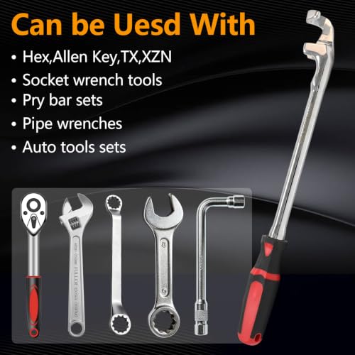 15" Wrench Extender Tool Bar with Handle, Fits Most Wrenches