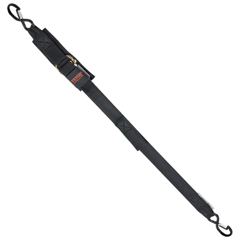 VEVOR Boat Trailer Transom Straps (2PK), 2’’ x 48’’ Adjustable Boat Straps 1,500lb Break Strength with Security Lock S Hooks, Transom Tiedowns for Trailer or Kayak Secure