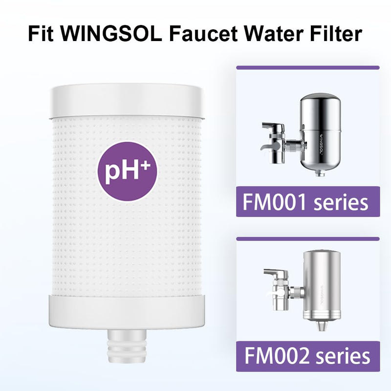 WINGSOL Replacement Filter Cartridge for Faucet Filter Compatibel with: WS-FM001-PAC/5in1/PC/CRM/(LED), WS-FM002-PAC/(LED), PC