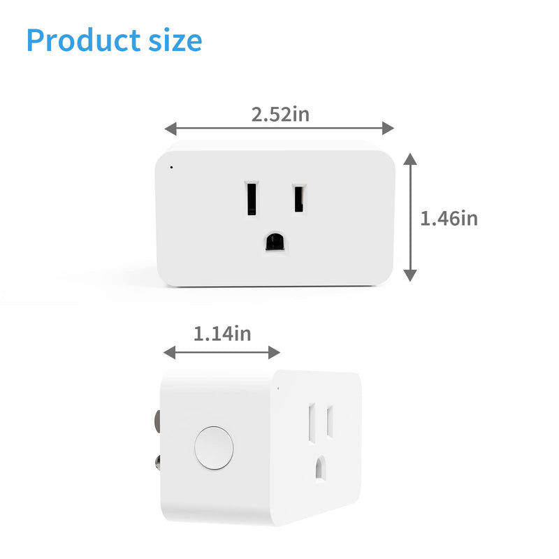 New One Smart Dimmer Plug, 2.4G Wi-Fi Dimmable Smart Plug, 2-Way Switch, Voice Control, White Dimmable Smart Plug-1 Pack