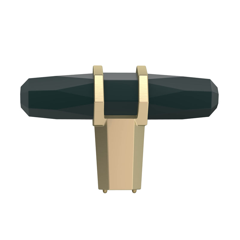 Amerock BP36647BBRBBZ London Cabinet Knob, 2-1/2 in (64 mm) Length, Black Bronze/Golden Champagne (Pack of 2) 2-1/2 inch (64mm) Length (Pack of 2) ברונזה שחורה/שמפניה מוזהבת