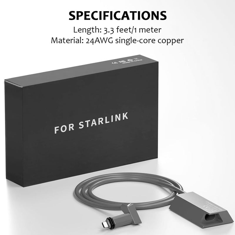 Starlink Ethernet Adapter for Wired External Network Gen2, Generic Starlink Ethernet Adapter Satellite Internet V2,Stable Connectivity