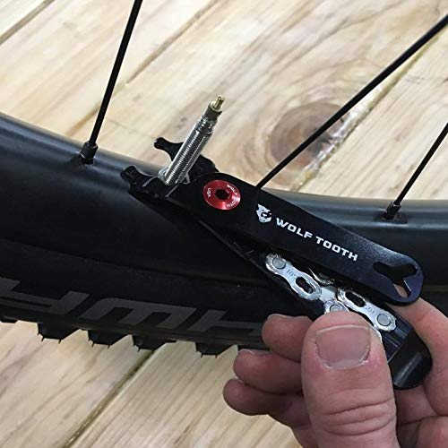 Wolf Tooth - Master Link & Plier - Pack Pliers | Bike Multi Tool Quick Link Pliers with Bike Tyre Levers, Valve Core Remover | Chain Tools 9/10/11/12 Speed Bicycle Repair | Orange