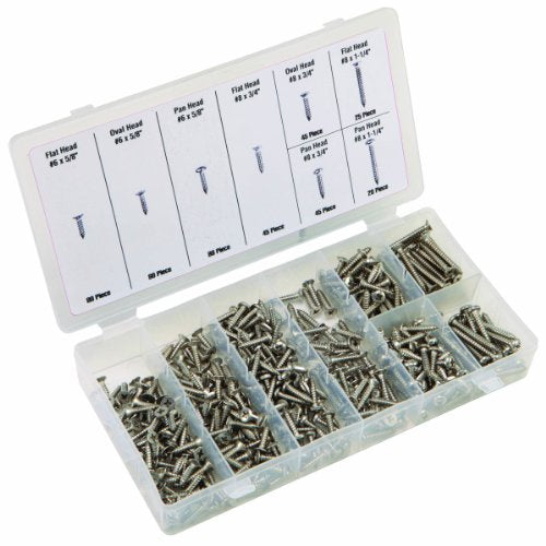 320 Piece Stainless Steel Sheet Metal Screw Assortment