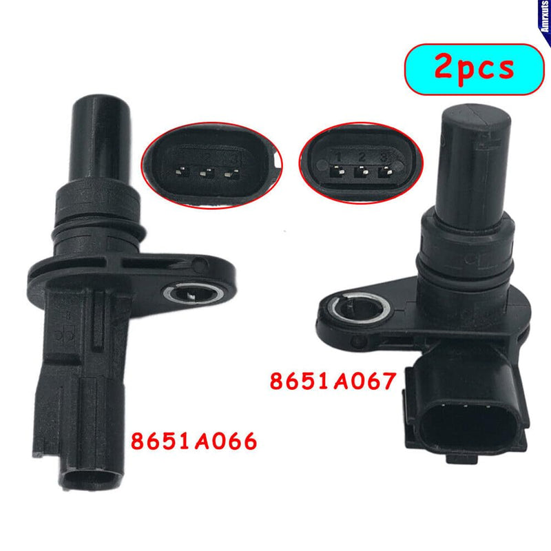 Amrxuts 2pcs Transmission Input/Output Speed Sensor for Mitsubishi Outlander Lancer 2.0L 2.4L 2008-2011 8651A066 8651A067