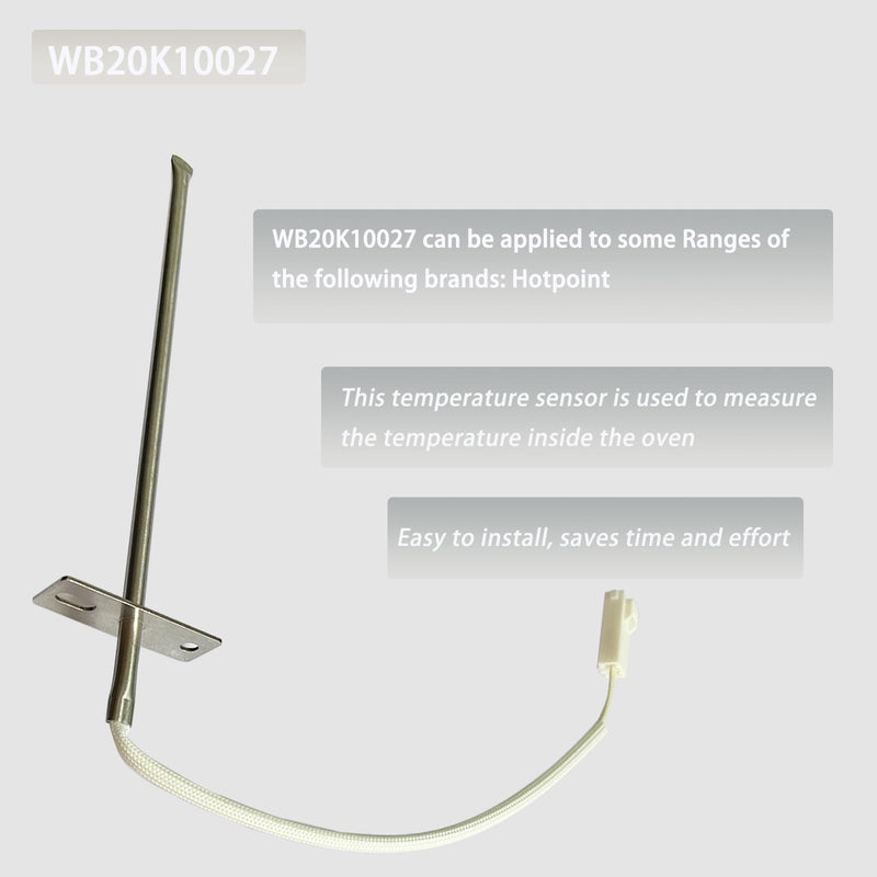 OEM WB20K10027 GE Temperature Sensor Replacement Part for Oven Probe Compatible Models 1567161 EA2374070 AH2374070 PS2374070 1 Year Replacement Service