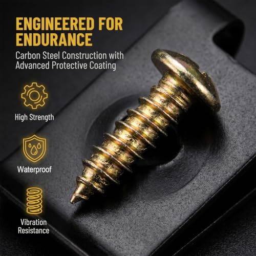 170PCS Car U-Clip and Screw Assortment Kit - 9 Different Sizes