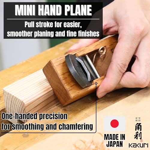 KAKURI Professional Japanese Block Plane 30mm, Blue Paper Steel No.2 Blade 36mm