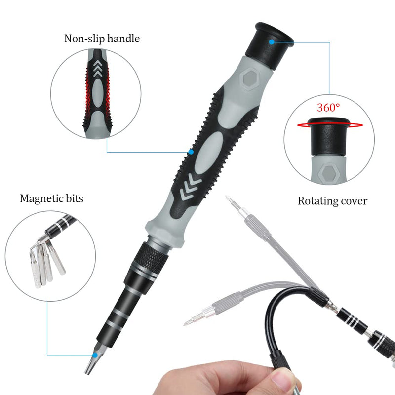Precision Screwdriver Set, Lifegoo 122pcs Magnetic Repair Tool Kit for iPhone Series/Mac/iPad/Tablet/Laptop/Xbox Series/PS3/PS4/Eyeglasses/Watch/Cellphone/PC/Camera/Electronic 122 in 1