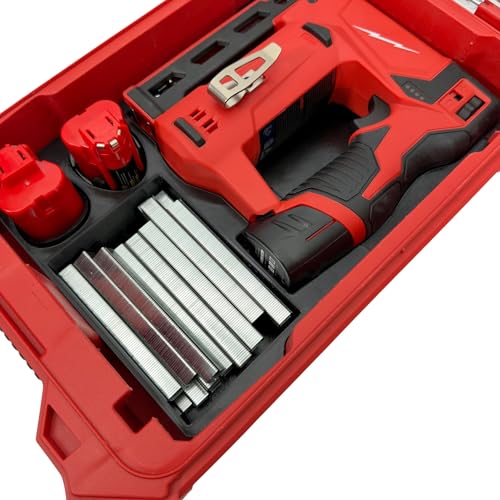 Insert for Milwaukee M12 3/8in Crown Stapler 2447-20, Compatible with Packout Compact Organizer 48-22-8435, Tool, Battery and Staple Storage