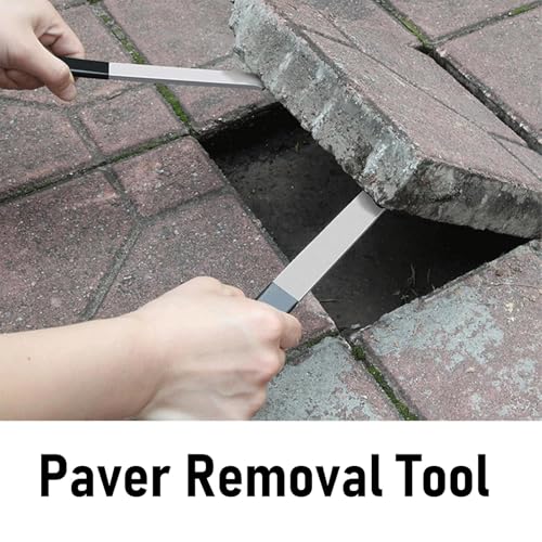 2Pcs Paver Puller, Paver Extractor Tool with Joint Scraper Micro Teeth Gripper Slots Paver Removal Tool for Garden Paver Brick Block Replacement
