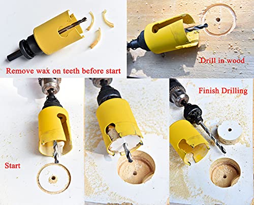 MaxTool 4-1/4"TCT Hole Saw 108mm Carbide Tip Holesaw 2.25" Deep with 5/8-18 Thread for Cutting Asphalt Brick Concrete MDF Tough Material; CT00Y57R416