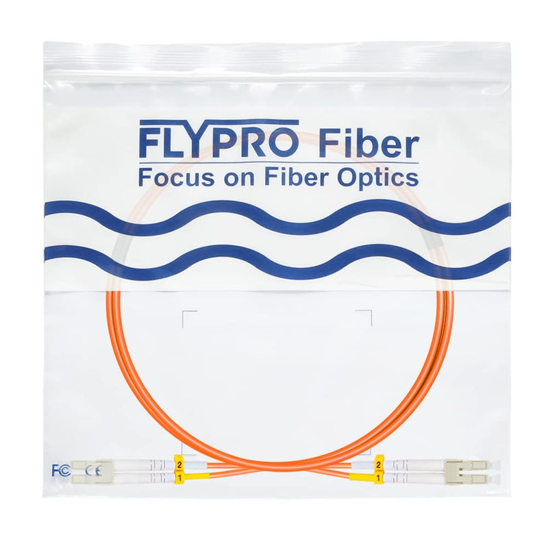 FLYPROFiber- 0.5M OM1 LC to LC Fiber Patch Cable, Length Options: 0.2m-100m, 1GB Duplex 62.5/125um Multimode Fiber Optic Cable Cord LSZH 0.5Meter(1.6ft) 0.5m (1.6ft)
