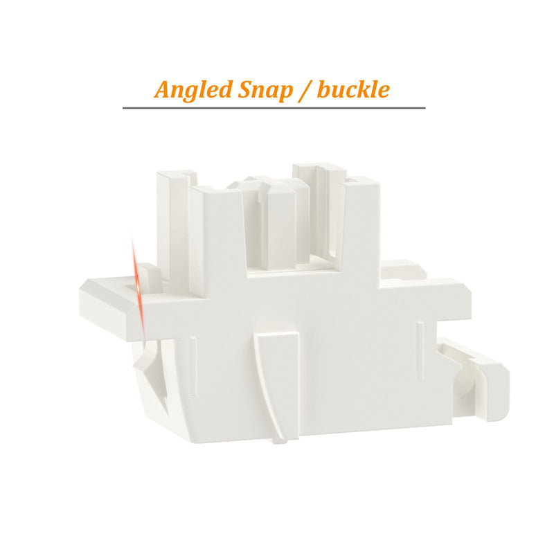  [AUSTRALIA] - DUROCK Plate Mount Stabilizer V3, Innovative Pre-Clipped Stem for Minimum Wire Wobble 2U 6.25U 7U Keyboard Stabilizers (V3 Cream Silver 100% Kit) V3 Plate Cream Silver