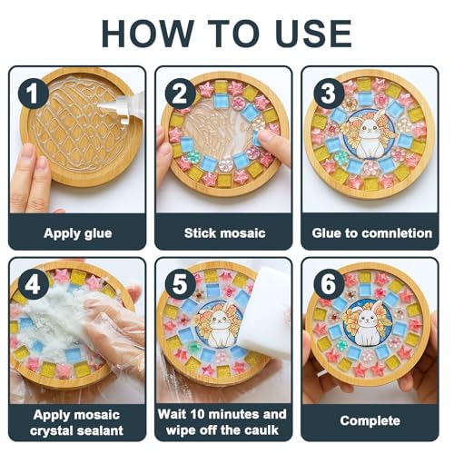 130g White Mosaic Grout, Quick-Dry Mosaic Crystal Grout for Crafts