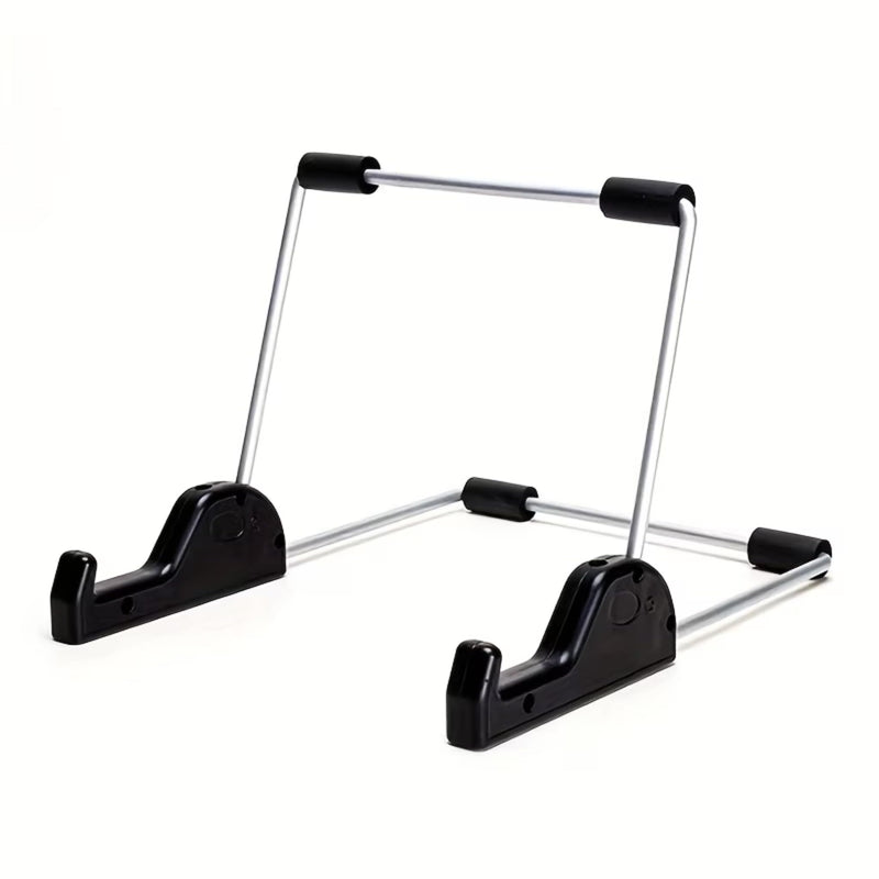 Foldable Metal Tablet Stand—a Portable and Adjustable Desktop Stand Suitable for Various Settings, Including Home, Office, and Travel.