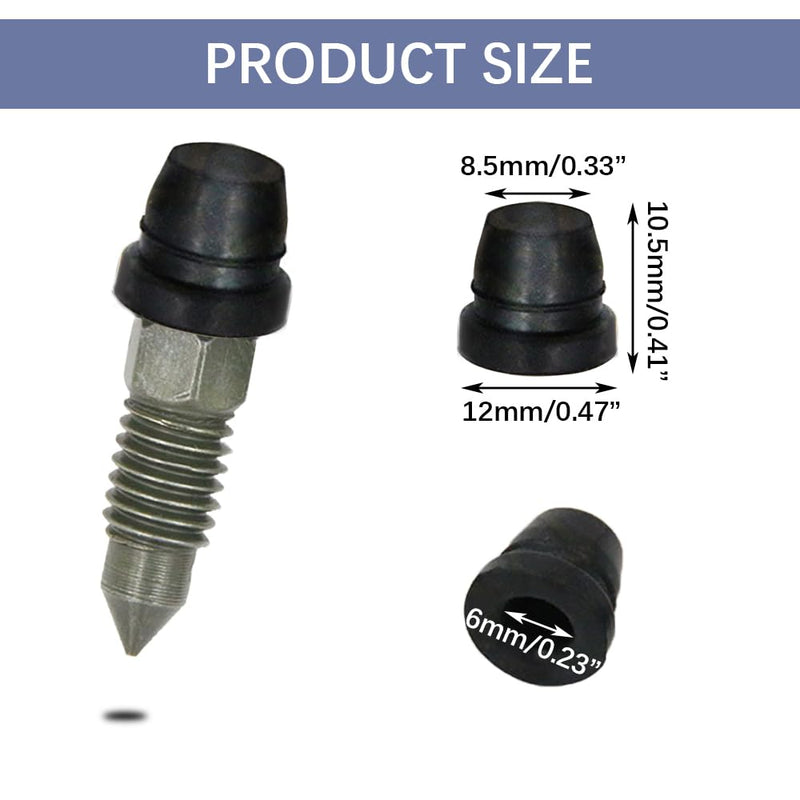 18Pcs Car Brake Bleeder Screw Caps, Auto Rubber Grease Fitting Cap Dust Zerk Cover, Universal Car Accessories Car Brake Bleeder Nipple Caps Replacement for Motorcycle Car Braking Systems