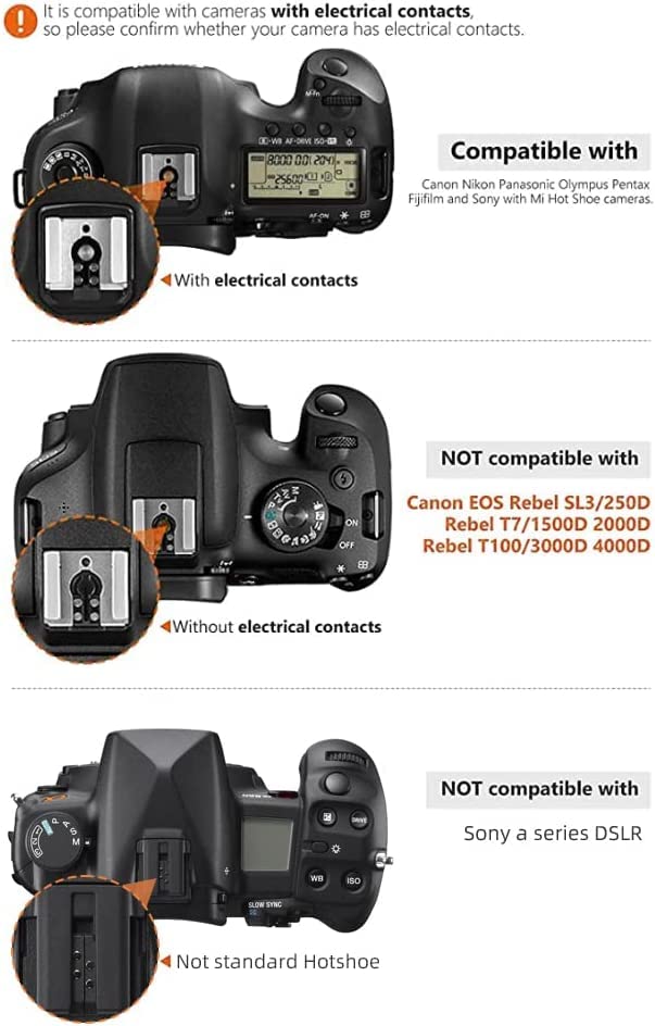 PHOTOOLEX Camera Flash Speedlite FK300, GN33, Manual S1/S2 Wireless | Universal single-contact hot shoe for Canon Nikon Sony Fujifilm Olympus. 8-level power. Metal mount