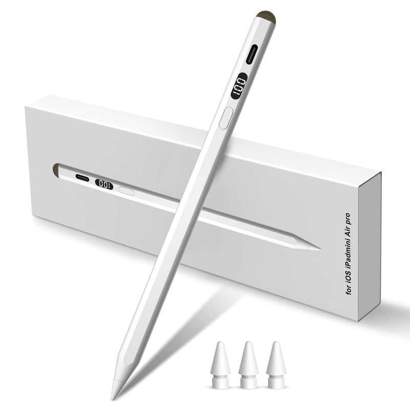 Stylus Pen for iPad Work for iPad Pro 11"/12.9", iPad 6/7/8/9/10, iPad Air 3/4/5, iPad Mini 5/6, Newly Dual-Tip for Touch Screens, Apple iPad Pen with Fast Charge Tilt Sensitive Palm Rejection