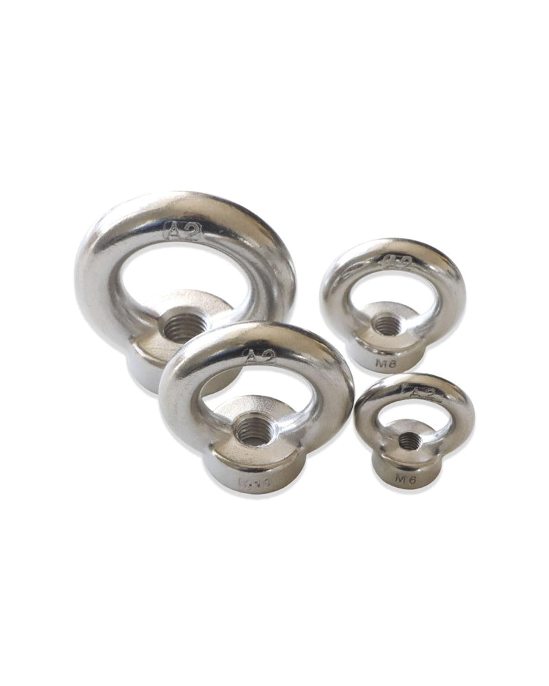 M12-1.75 Eye Nuts - IMScrews 304 Stainless Steel Eye Nuts - Resilient Hardware for Home Repairs and Professional Projects Pack of 4 M12-1.75
