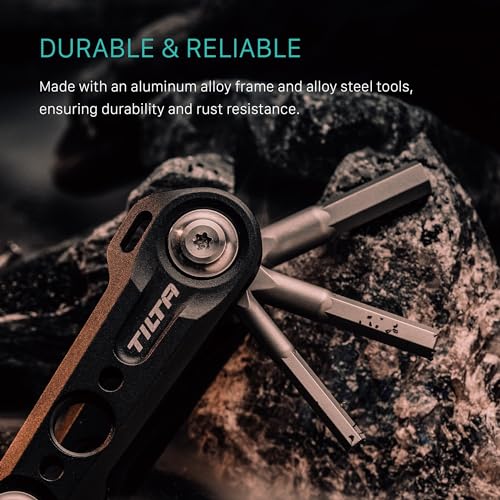 Tilta Multi-Functional Mini Tool Kit | Features Allen Keys and Screw Drivers | Compact & Lightweight | Compatible with Most Cages & Camera Systems (Titanium Grey) TA-MMT-TG Titanium Grey