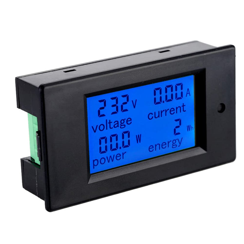 Digital Multifunction Meter, AC 80-260V 100A AC Volt Amp Tester Voltmeter Ammeter Watt Meter, LED Display Digital Current Voltage Power Energy Meter with Overload Alarm Function