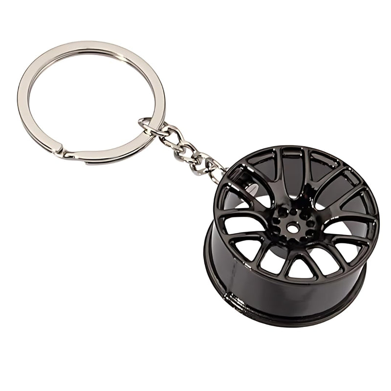 5pc Car Lovers Key Chain Set - Manual Gear Shifter | Wheel Rim | Spanner | Turbo | Brake Disc Keychain | Auto Enthusiast Gift Set | Car Truck Bike | Parts Keyring