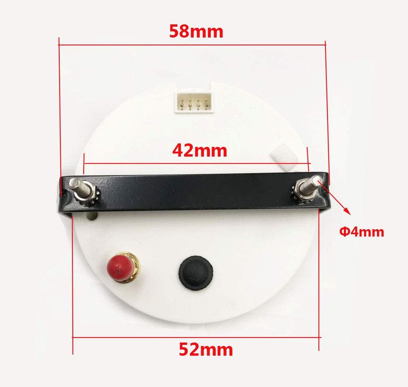 52MM 2" Hour Meter Gauge Red Backlight for Marine Boat 9-32V Waterproof Silver