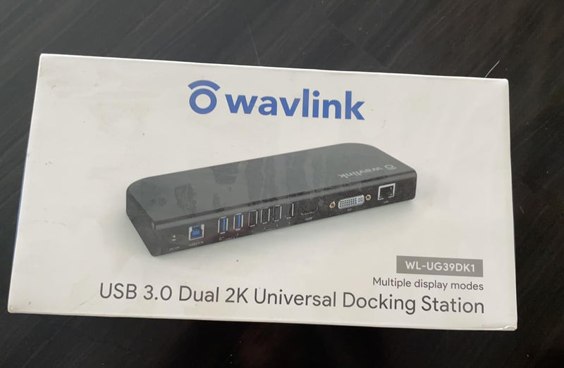 WAVLINK USB Laptop Docking Station Dual Monitors, DisplayLink Computer Dock for M1 M2 Mac and Windows, ChromeOS, Ubuntu 20.04/22.04 (HDMI & HDMI/DVI/VGA, 6xUSB Ports, LAN, Audio) Black