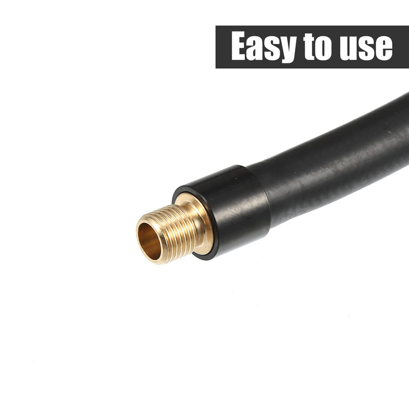 X AUTOHAUX 80cm Threaded Tire Inflator Extension Hose Chuck Adapter Air Pump Tube Tire Valve Connection Pipe for Car Truck Bike MTB Portable Compressor Copper Rubber 80cm Length