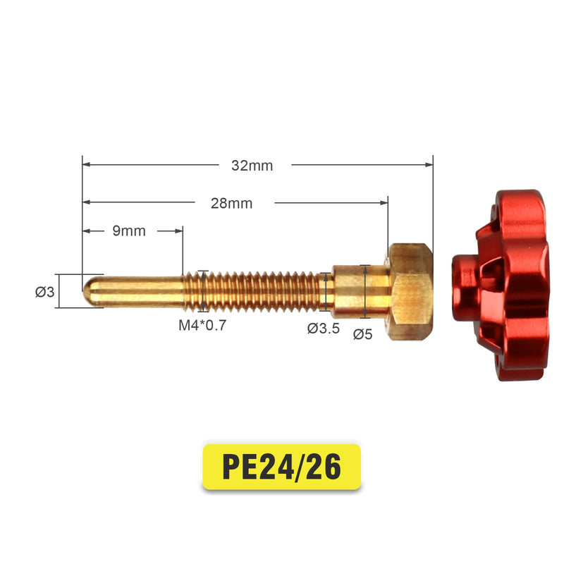 NIBBI Carburetor Idle Screw,Carb Rebuild Kit,Idle Speed Accessories Replacement for PE24/26