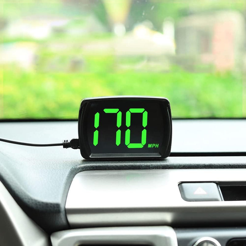 New Speedometer HUD GPS Digital Speed Meter MPH Speedo Head Up Display for Cars Trucks, USB Cable Plug & Play (G20-Only Green) G20-Only Green