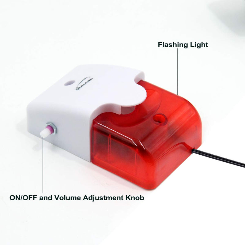 High / Low Water Level Sensor Detector Alarm 120 dB Red Strobe Siren, Adjustable Alarm Volume, Sump Bobber Water leak Sensor,16.4ft Probe Cord, Suitable for Water Tank/Aquarium, Swimming Pool/Basement L35