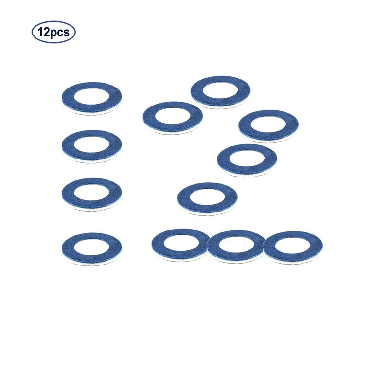 12 Pieces Oil Drain Plug Gaskets 90430-12031 Replacement for Lexus Toyota Scion CT200h ES350 Prius Tundra Sienna Tacoma 4Runner RAV4 Scion tC xB xD Oil Drain Plug Washers Aluminum - M12 12