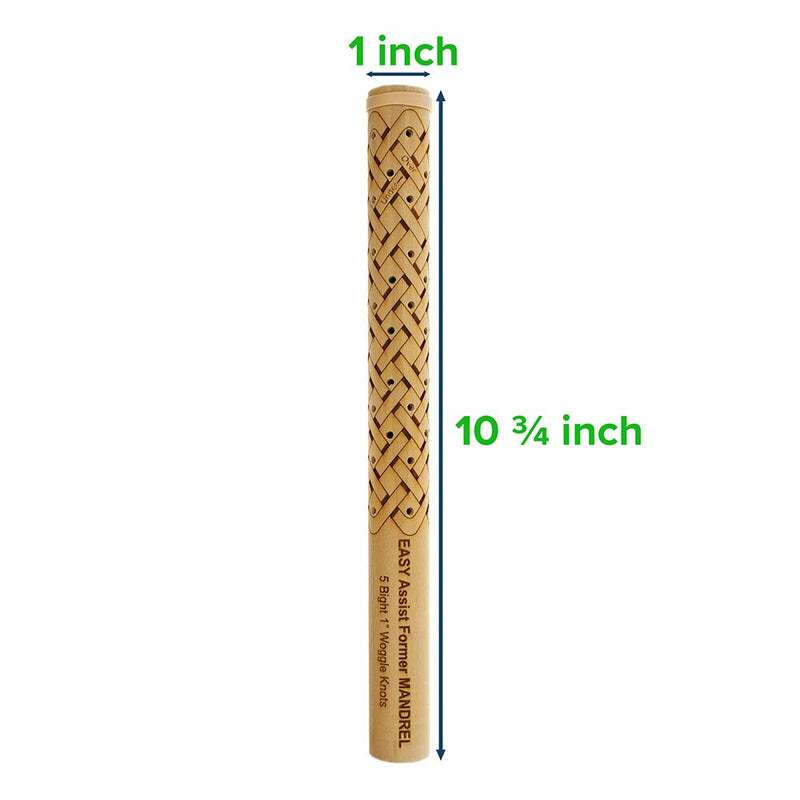 Easy Assist Mandrels – Knot Tying Tool – Includes Pins and Rubber Bands (1 Inch, 5 Bight) 1 Inch (5 Bight)