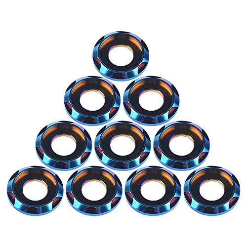 Titanium Washer M5 M6 M8 M10 Spacer Washer (Burnt Blue, M8) Burnt blue