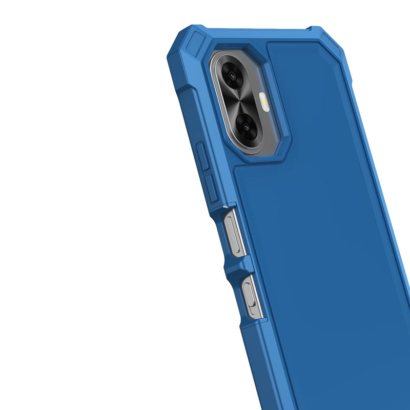 Case for TCL K70 5G/TCL K70 XE with Screen Protector Full Body Protection | TCL K70 Phone Case Front Silicone Bumper+Hard Plastic Back+Tempered Glass Screen+Military Grade Shockproof Corner Design Blue TCL K70/TCL K70 XE
