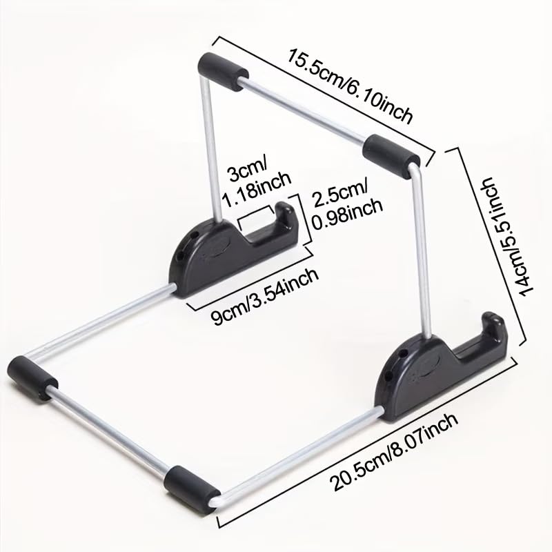 Tablet Stand, Adjustable Universal Holder – Desk Tablet Stand for 4-13" Tablets, E-Readers, Phones, Gaming Consoles, Desk Accessories for Home, Office, Video Calls & Live Streaming