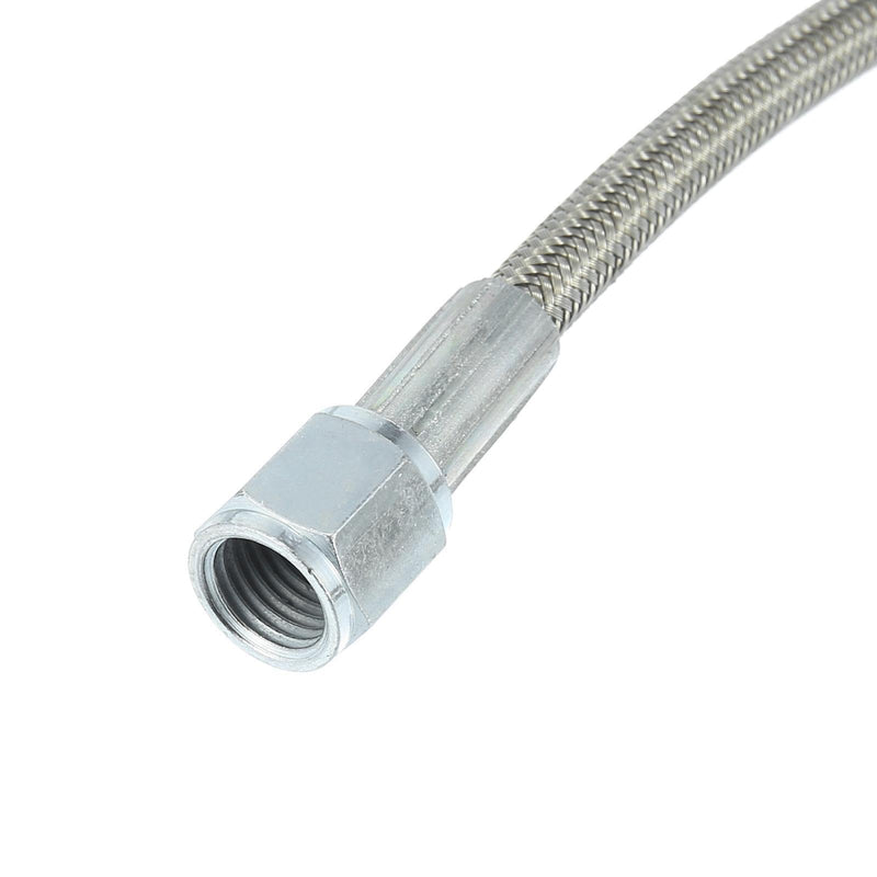 2pcs -3 AN 12" Stainless Braided TFE Brake Line Straight x 90° -3 Brake Hose