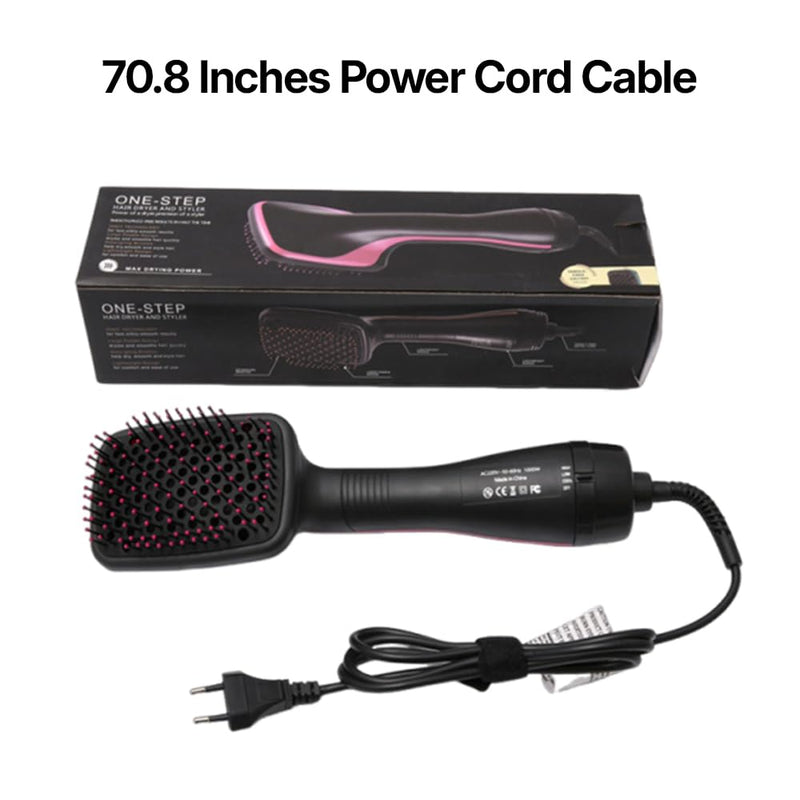 Hair Dryer Brush, 3 in 1 Negative Ion Hair Dryer Hot Air Brush Hair Styling Tool，Straightener Styler Comb Styling Hair for All Hair Types, Can Straighten Blow Dry Smooth Hair (Pink) # Pink