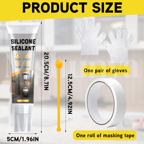 Black Caulk, Flexible Waterproof, Elastic Formula, Weather Resistant, 5 Oz Black
