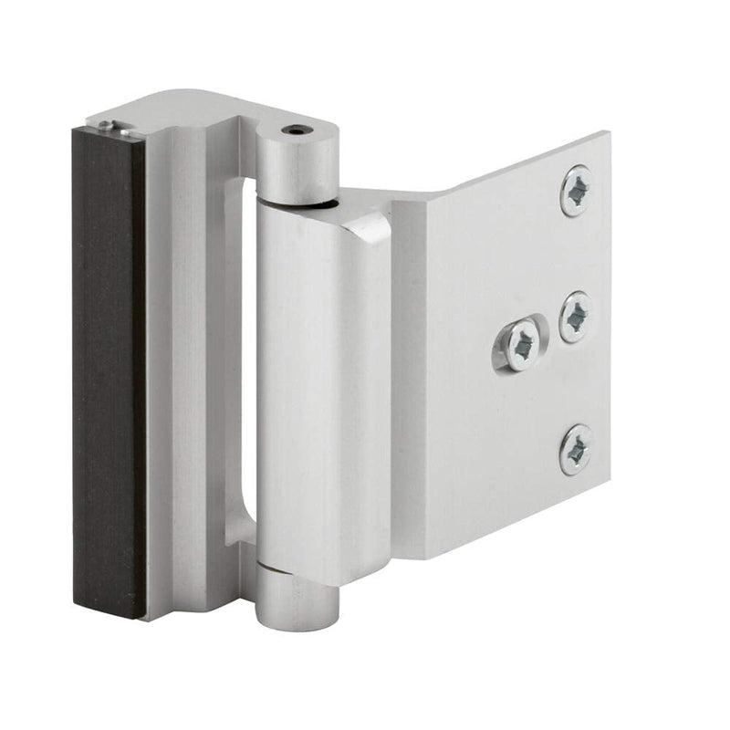 Defender Security U 10827 Door Reinforcement Lock, Pack of 2 | Satin Nickel Aluminum Finish, 3 Stop, High Security, Prevent Unauthorized Entry