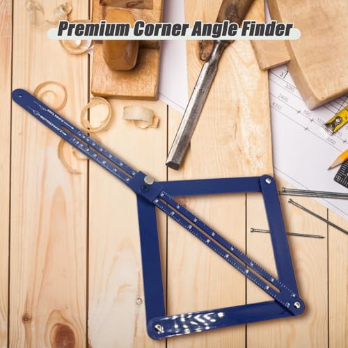 Corner Angle Finder Tool, Miter Saw Protractor with Scale, Miter Angle Finder, Digital Angle Scale (Blue) Blue