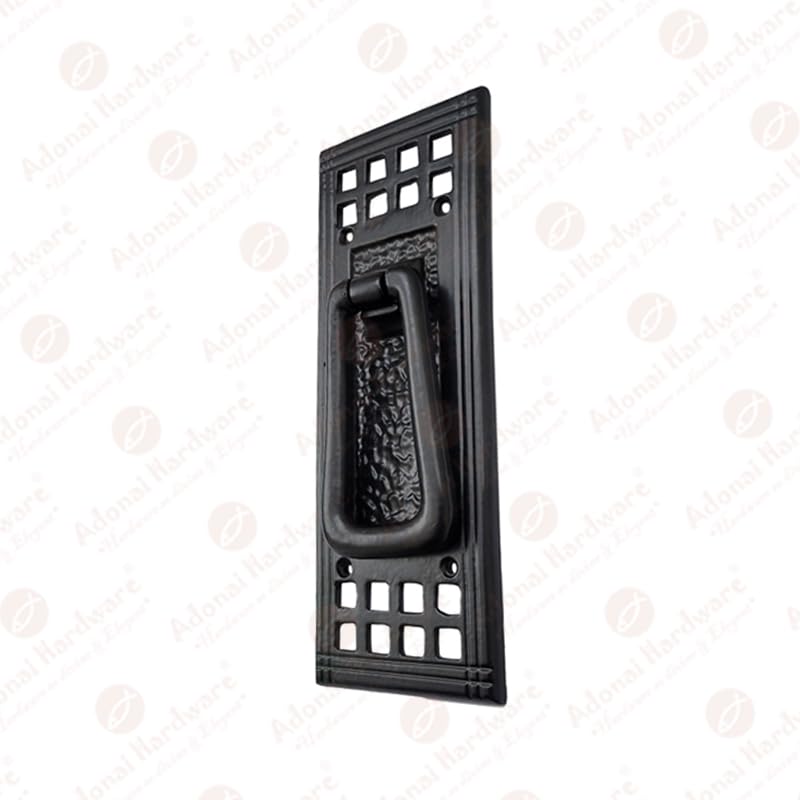 Adonai Hardware Joppa Antique Iron Door Knocker (Black Powder Coated)