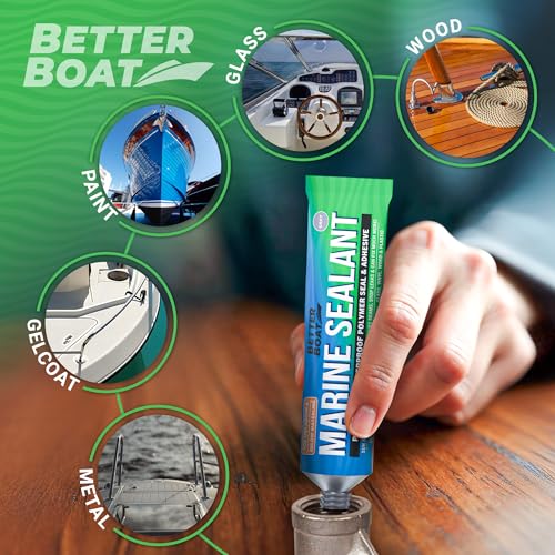 Marine Sealant and Adhesive, Waterproof Marine Grade Caulk Gray 3 oz